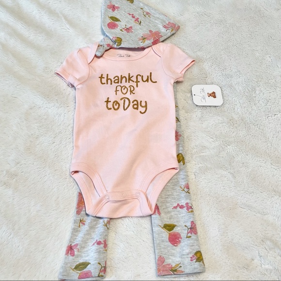 🆕3pc Bodysuit Set THANKFUL FOR TODAY - Picture 3 of 5